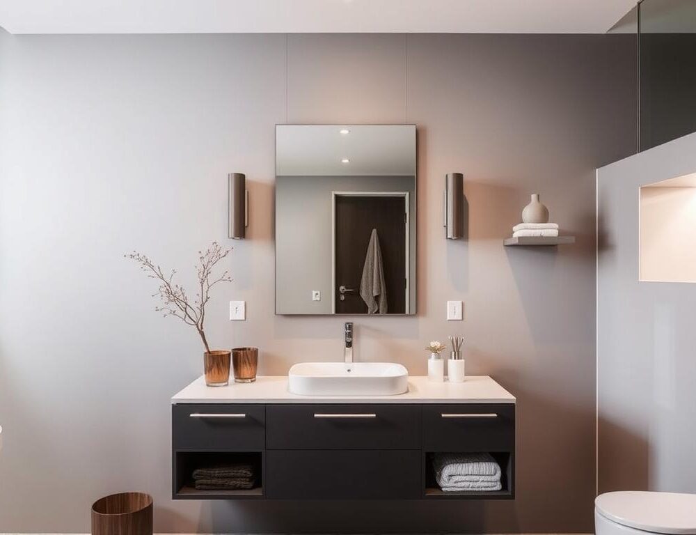 What is the standard height for a bathroom vanity?