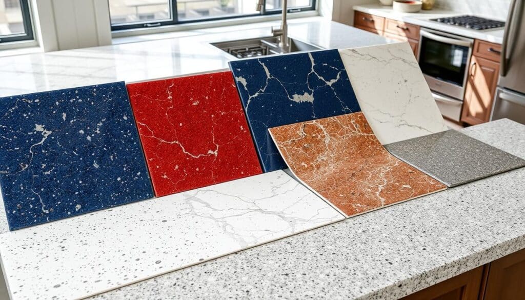 What color options are available for quartz countertops?