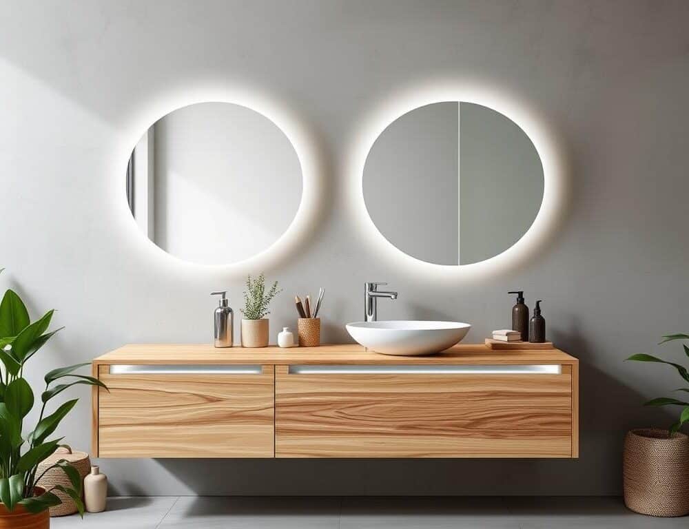 What are the latest trends in bathroom vanity design?