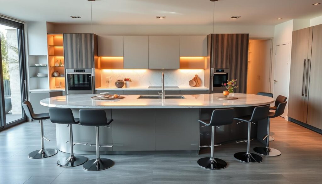 kitchen island shape with seating - How Can I Incorporate Seating Into My Kitchen Island Design?