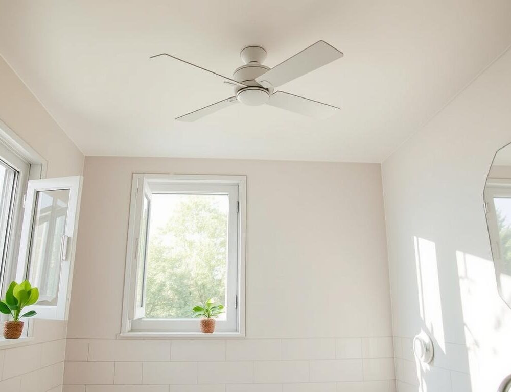 How do I ensure proper ventilation in my bathroom?