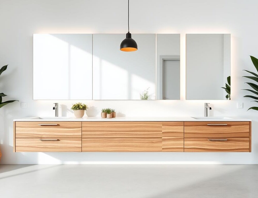 What are the latest trends in bathroom vanity design?