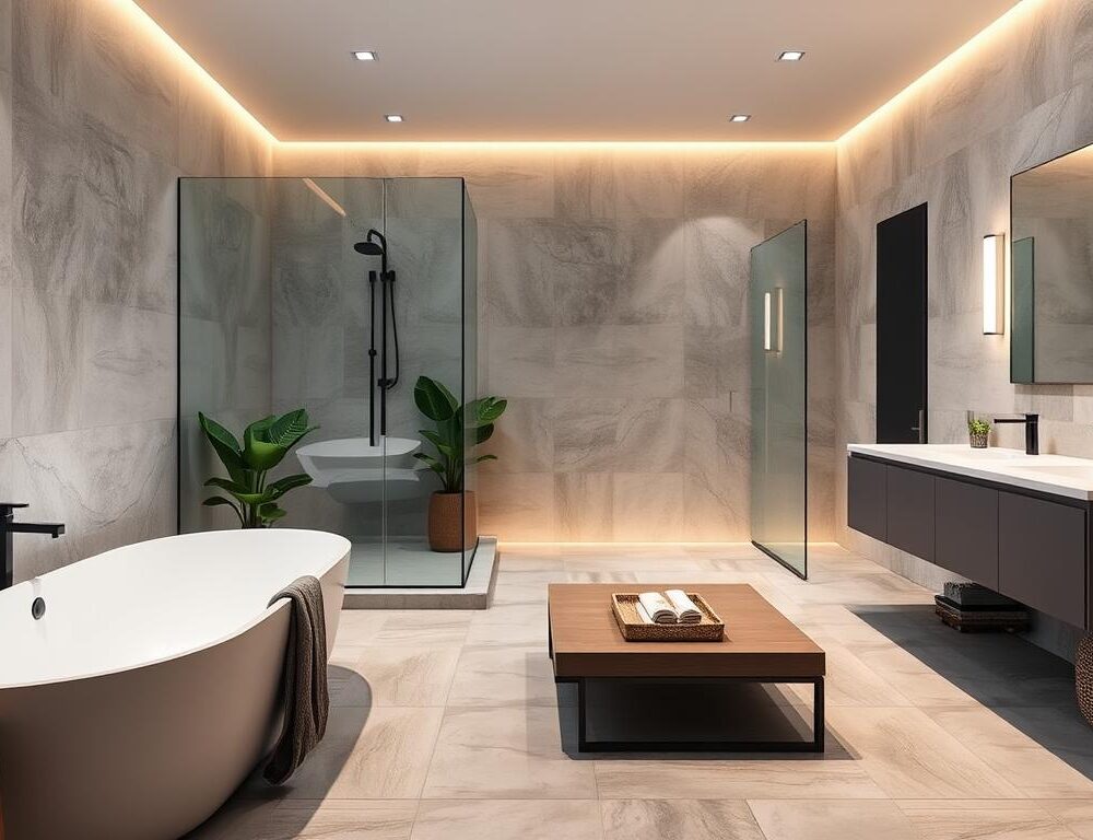 What are the latest trends in bathroom design?