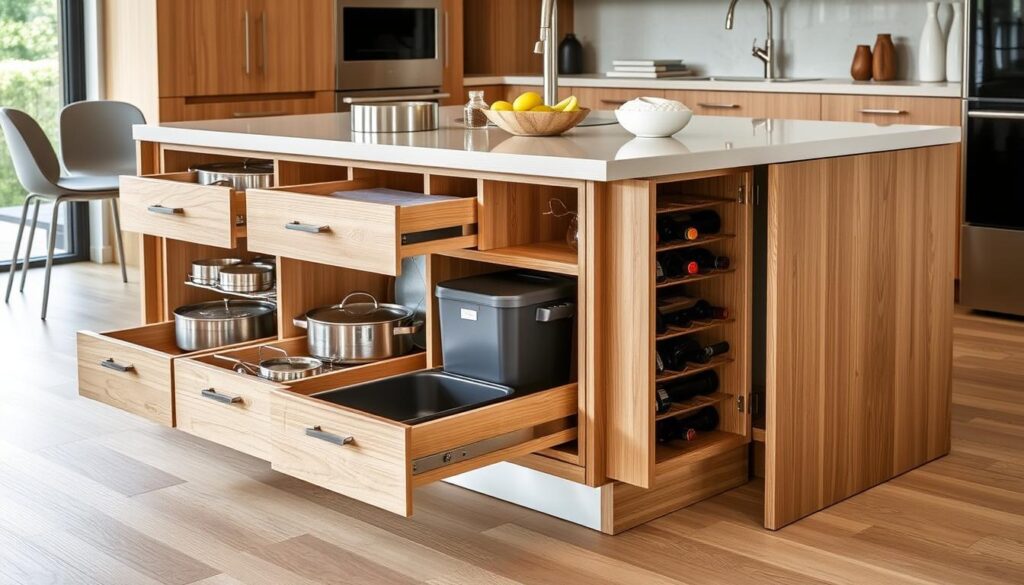 kitchen island storage solutions kitchen island storage solutions - What Features Can Be Incorporated Into A Kitchen Island?