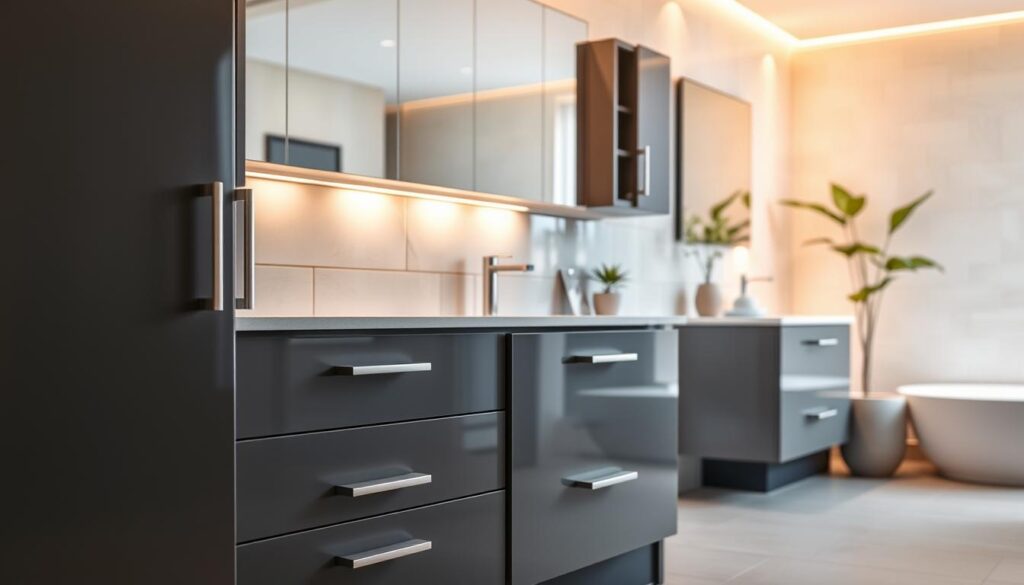 What materials are best for bathroom cabinets to withstand moisture