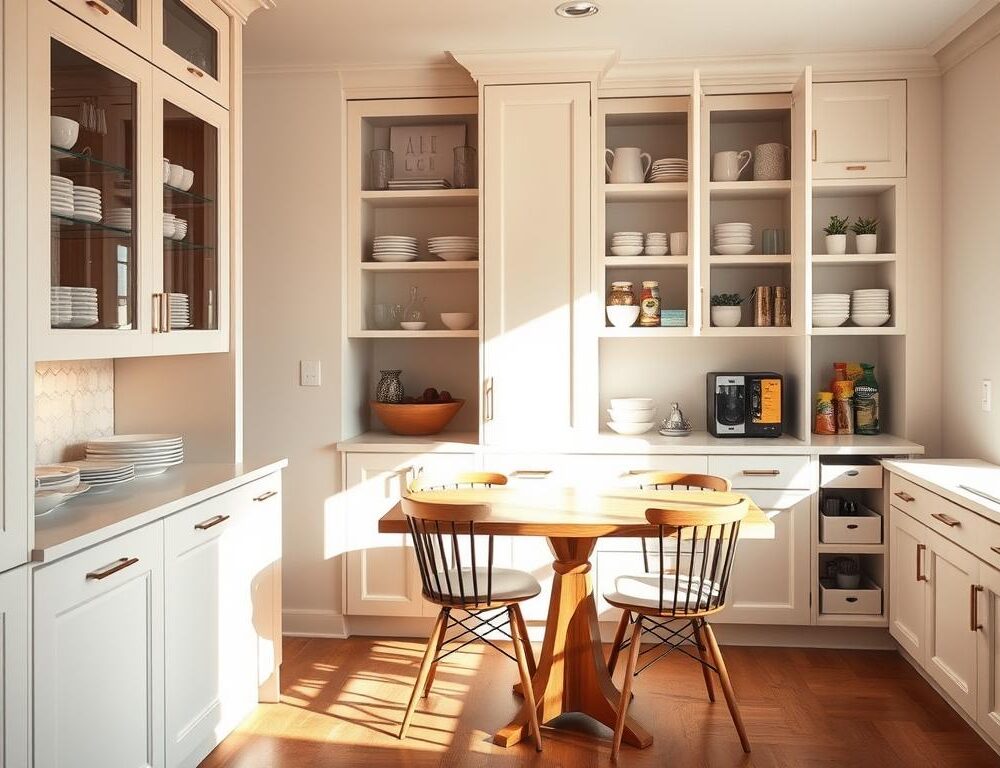 How do custom cabinets enhance storage solutions in unique or small spaces