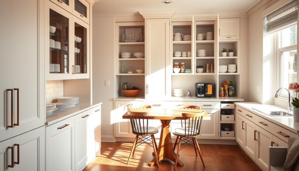 How do custom cabinets enhance storage solutions in unique or small spaces