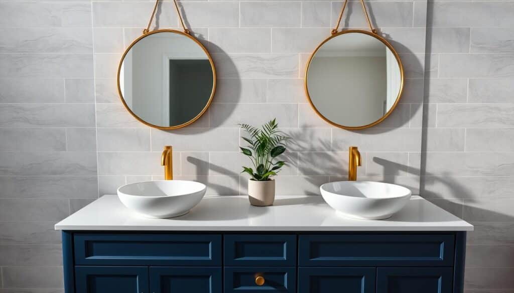 What are the standard sizes for double sink bathroom vanities